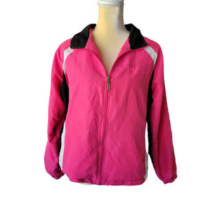 Wilson Sporting Goods Women's Track Jacket Pink, Black, & White Size Large